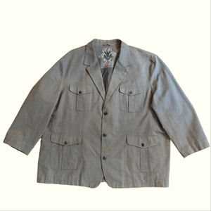 Synrgy blazer, sports coat, suit jacket, men's 62R, herringbone